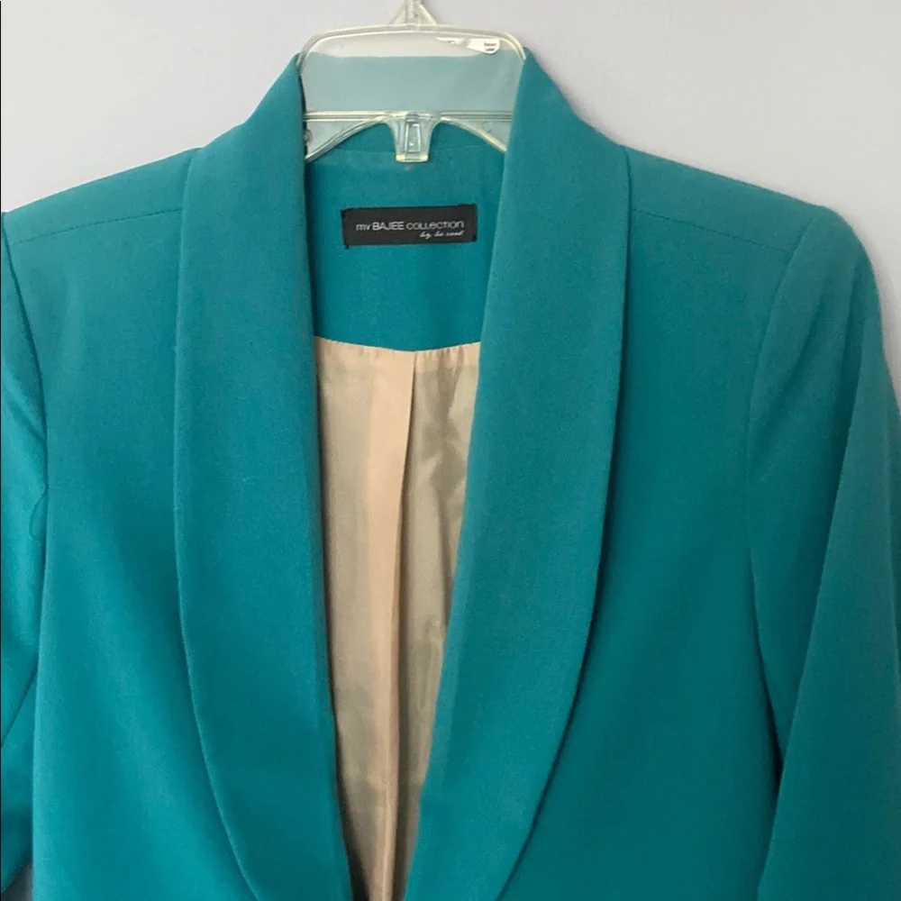 Teal Blazer Tailored 3/4 Sleeve - Picture 7 of 8